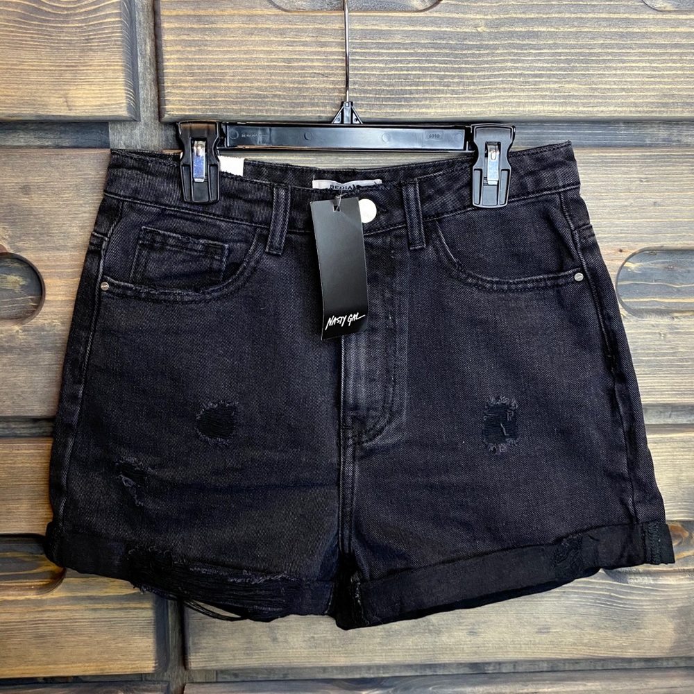 Distress With The Bull Denim Shorts